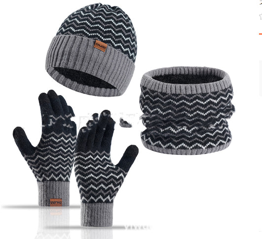 Calentador de cuello de invierno para hombre, gorro de punto resistente al frío