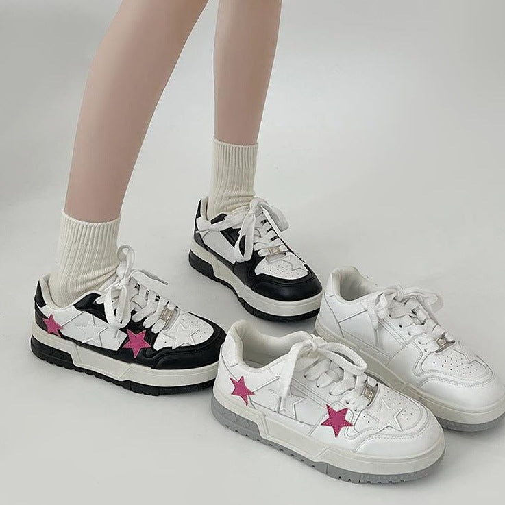 Zapatillas bajas versátiles de alta gama con punta redonda de estilo coreano para mujer