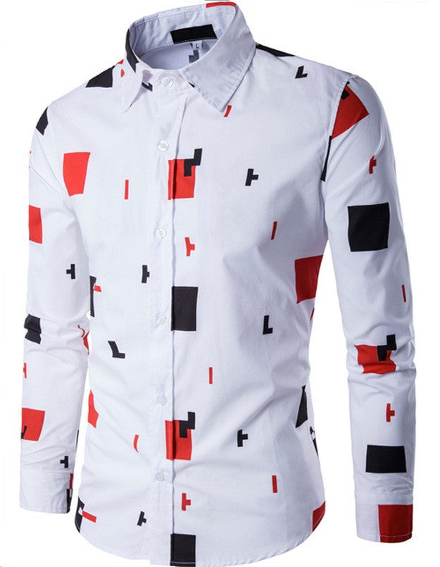 Camisa casual de manga larga para hombre