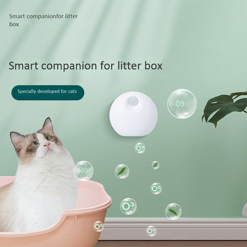 Desodorizante inteligente para mascotas, recipiente para arena para el hogar, purificador de aire