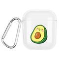 Compatible con Apple, AirPods Funda protectora para PC Caja para auriculares con diseño de aguacate