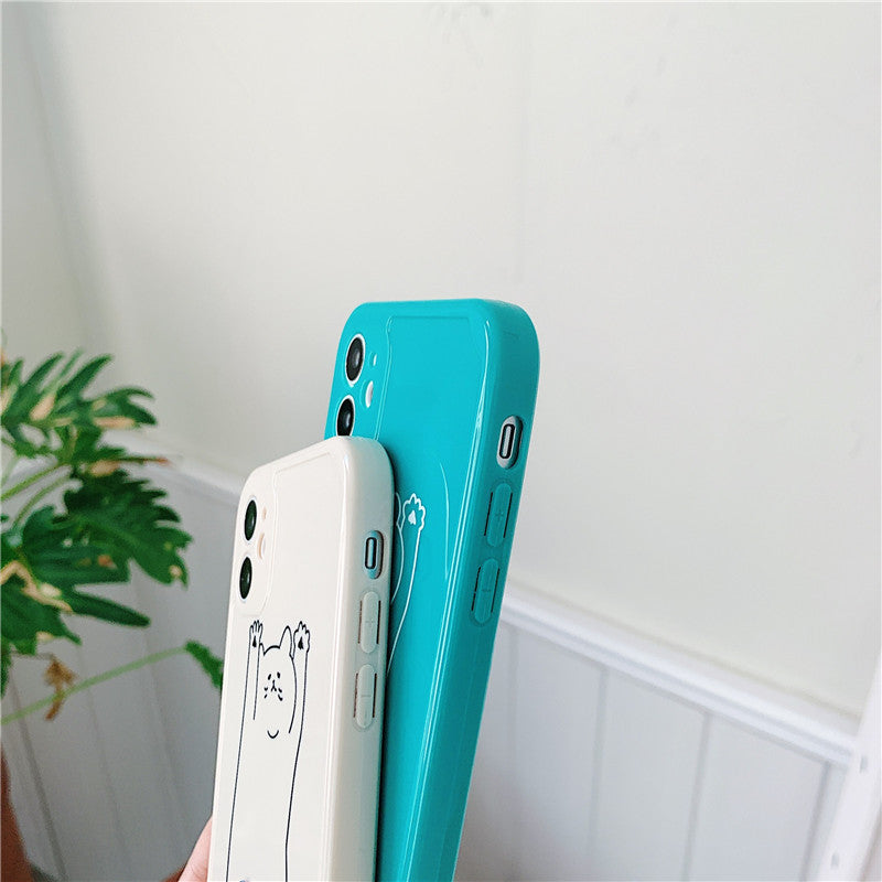 Compatible with Apple , Line Cat Straight Edge TPU Protective Sleeve