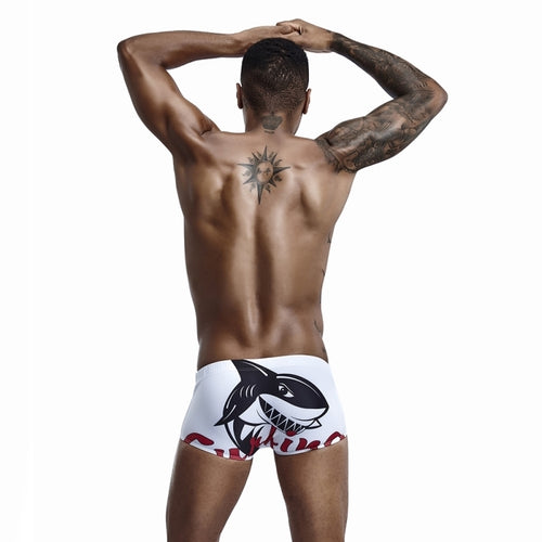Beach Surfing  Shark Print Swimming Trunks