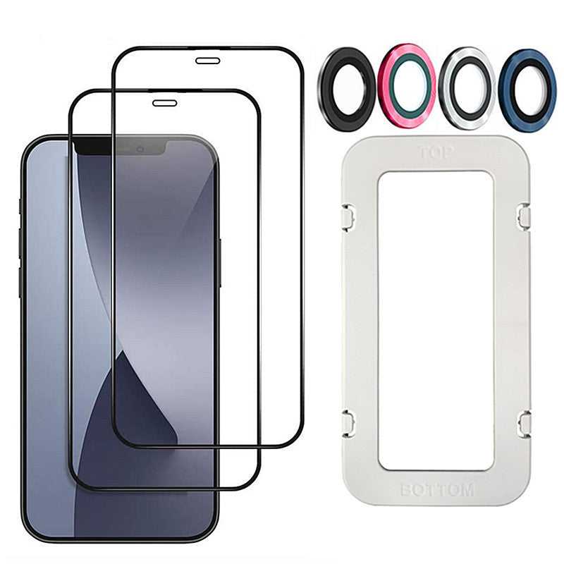Compatible con protector de pantalla de vidrio templado para 11 Pro Max 12 Mini 11Pro 12Pro XS X XR 7 8 Plus 6 6S SE 5S Película protectora