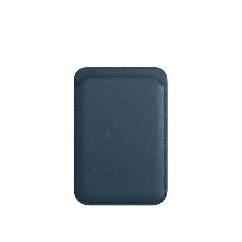 Compatible con Apple, funda protectora para teléfono móvil con tarjetero magnético, funda de piel MagSafe.