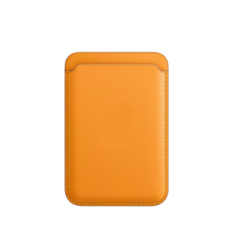 Compatible con Apple, funda protectora para teléfono móvil con tarjetero magnético, funda de piel MagSafe.