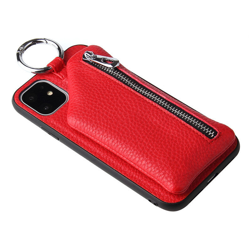 Compatible con Apple, Funda de cuero sintético con cordón para monedero, para iPhone XR, X, XS, 12, PRO, 11, PRO MAX, 7, 8 PLUS, SE, con correa para el cuello.