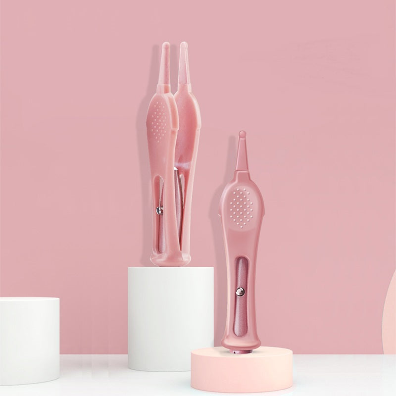 Pinza nasal para bebé con luz, dispositivo para excavar la nariz, aspirador nasal, pinzas de seguridad luminosas