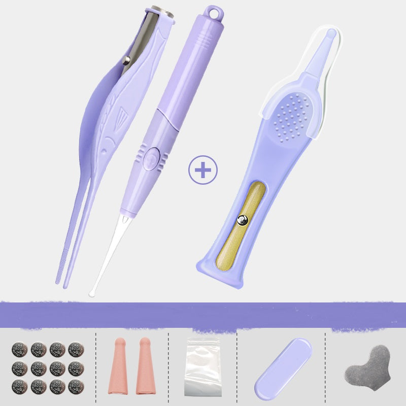 Pinza nasal para bebé con luz, dispositivo para excavar la nariz, aspirador nasal, pinzas de seguridad luminosas