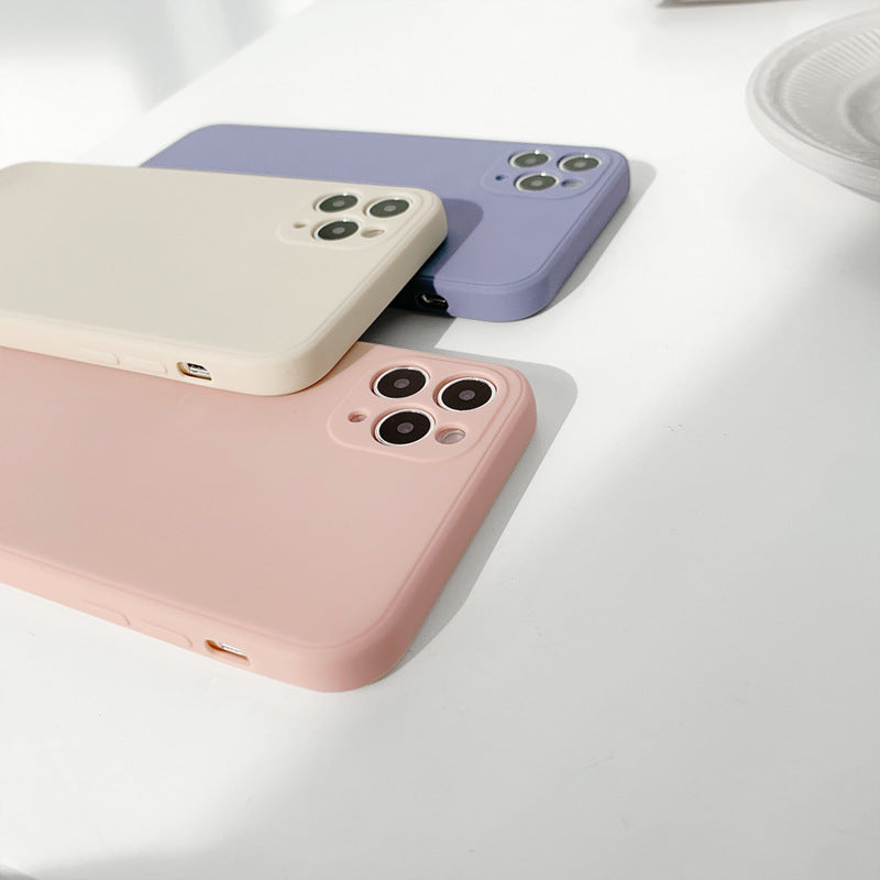 Funda de silicona sencilla para teléfono de color sólido