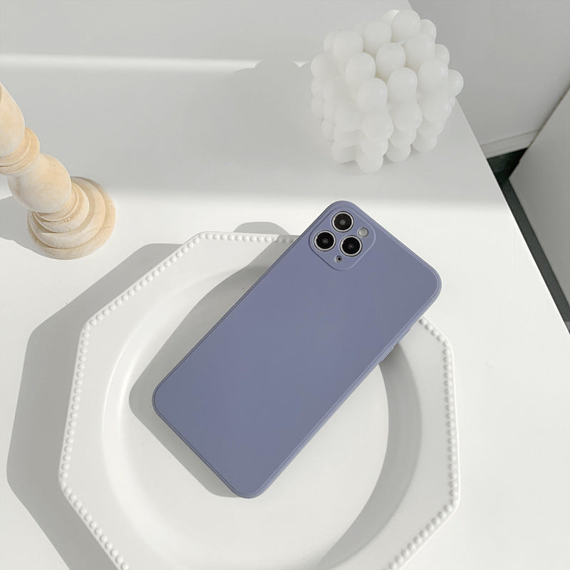 Funda de silicona sencilla para teléfono de color sólido