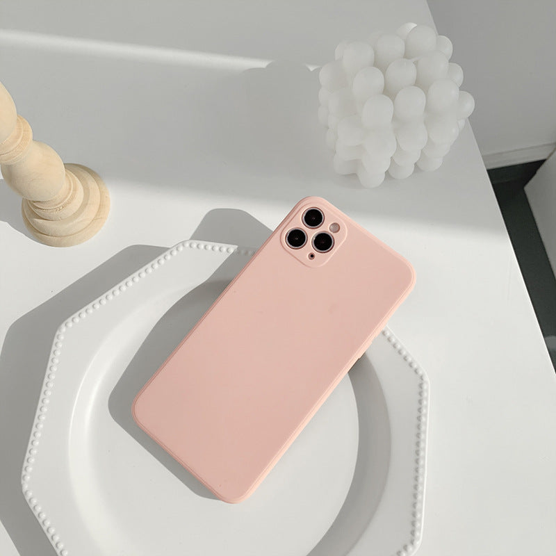 Funda de silicona sencilla para teléfono de color sólido
