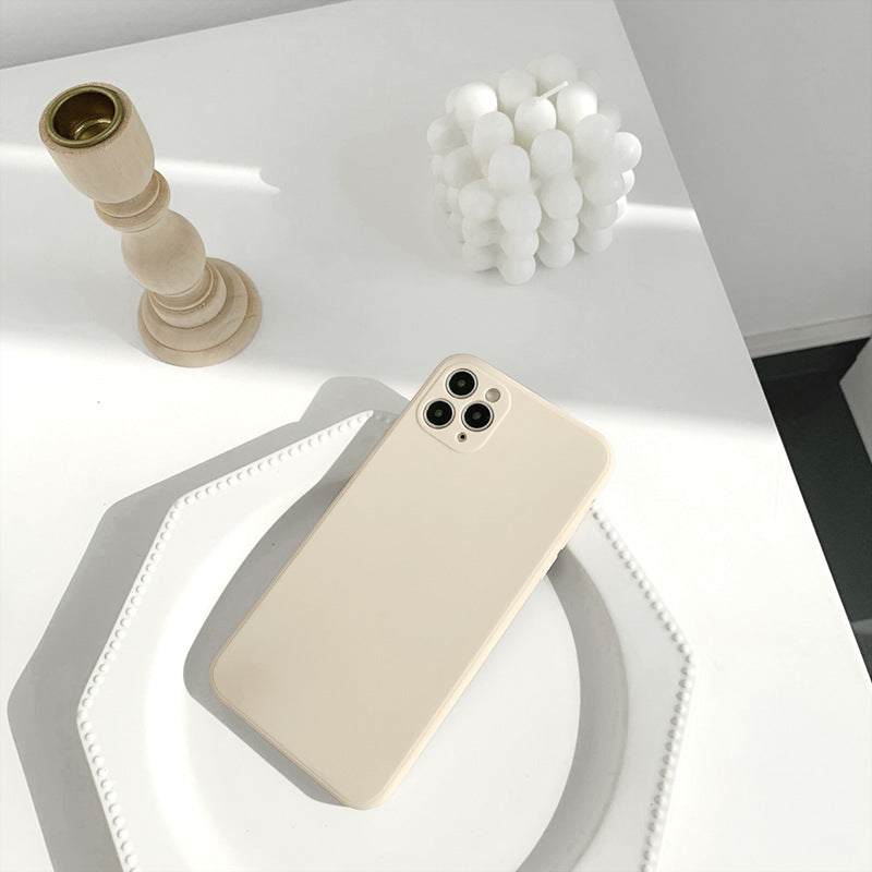 Funda de silicona sencilla para teléfono de color sólido