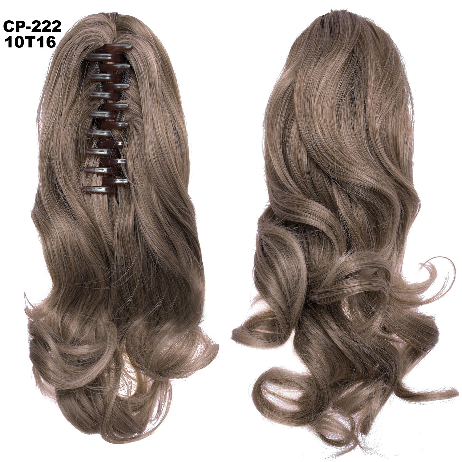 Cola de caballo ondulada larga, envuelta alrededor de la cola de caballo, con clip, tocado, postizo gris, extensiones naturales