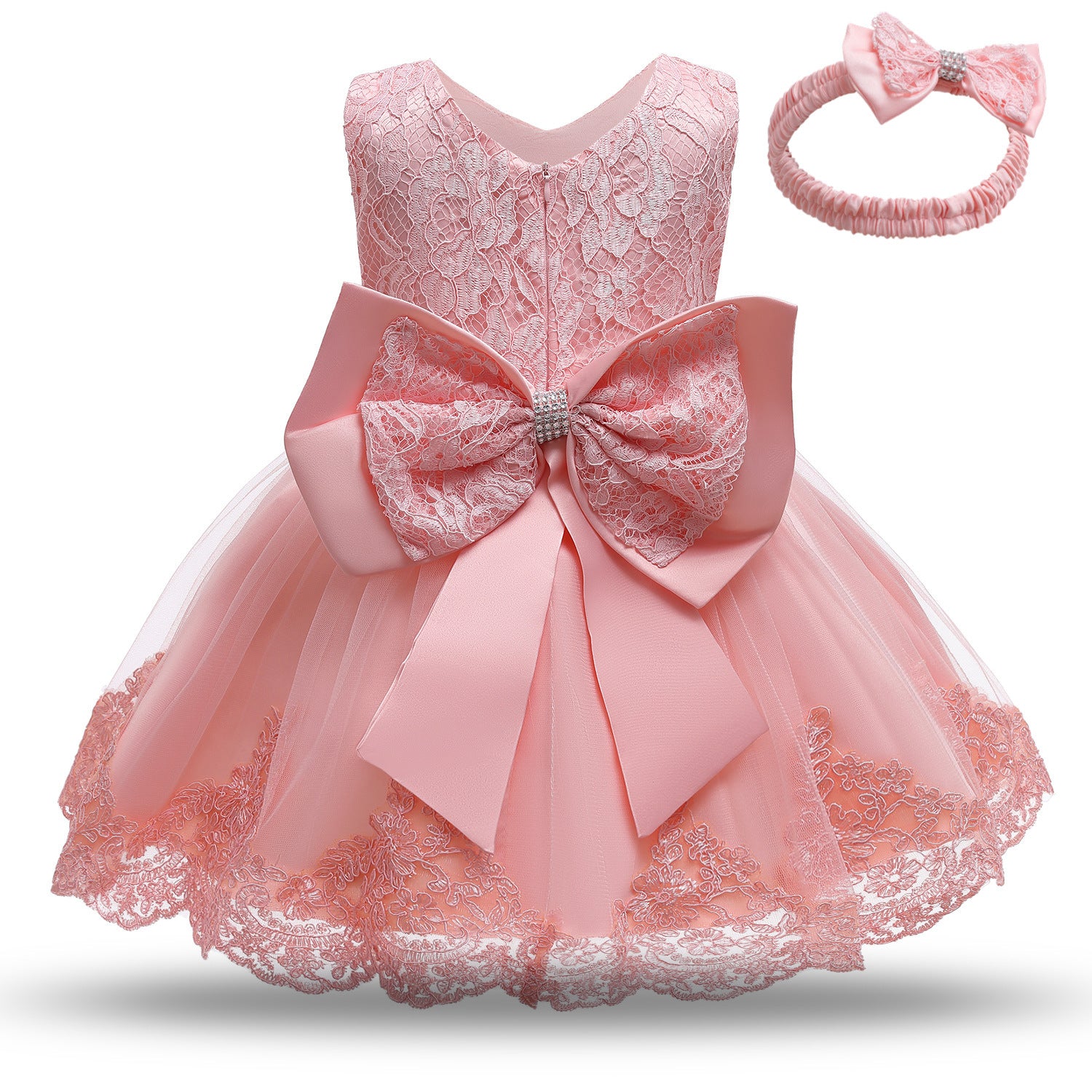 Vestido de bautizo blanco para niñas recién nacidas, vestido de princesa para cumpleaños, vestido de bautizo con flores para niñas de 12 a 24 meses