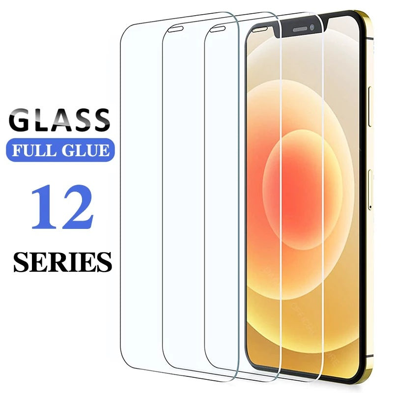 Compatible con Apple, compatible con película de vidrio templado 12 Pro Max, película protectora antihuellas para teléfono móvil.