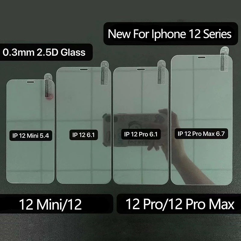 Compatible con Apple, compatible con película de vidrio templado 12 Pro Max, película protectora antihuellas para teléfono móvil.