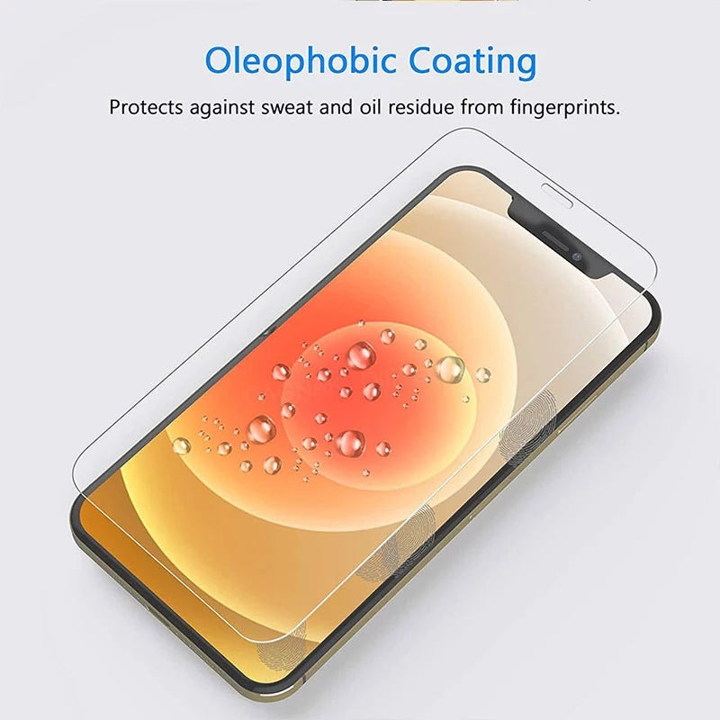 Compatible con Apple, compatible con película de vidrio templado 12 Pro Max, película protectora antihuellas para teléfono móvil.