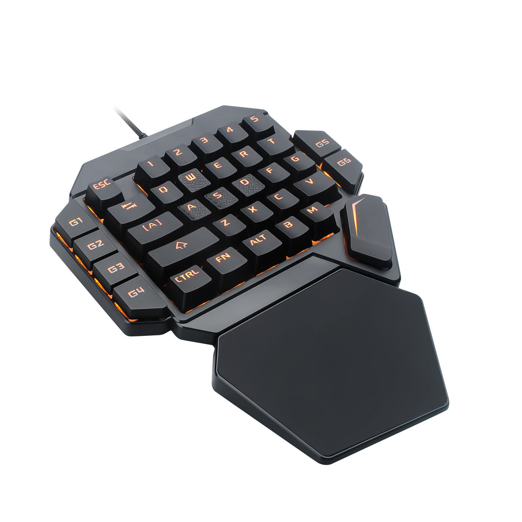 Teclado mecánico de una mano Eat Chicken Throne, teclado pequeño para zurdos, teclado externo para juegos móviles de eBay y Amazon.