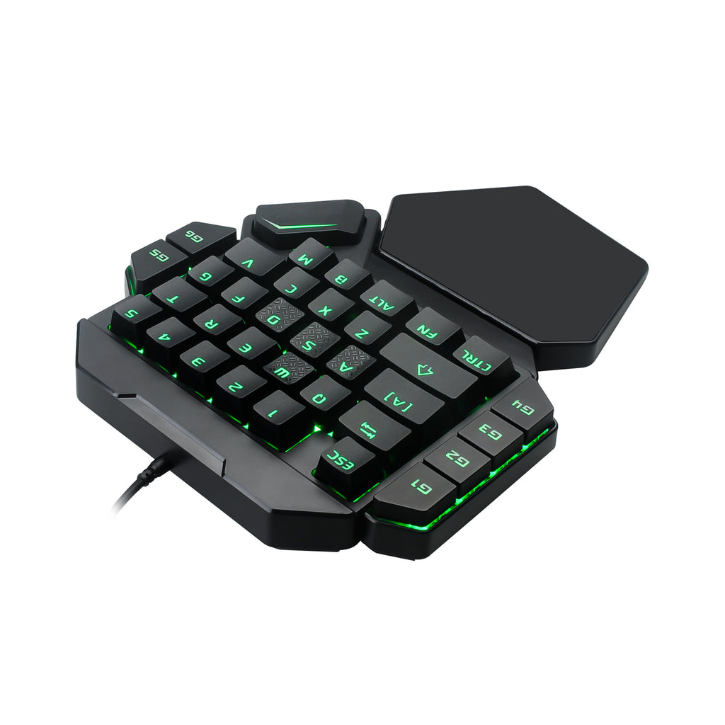 Teclado mecánico de una mano Eat Chicken Throne, teclado pequeño para zurdos, teclado externo para juegos móviles de eBay y Amazon.