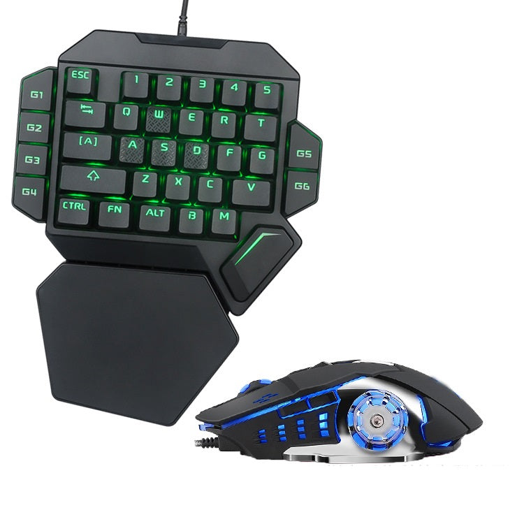 Teclado mecánico de una mano Eat Chicken Throne, teclado pequeño para zurdos, teclado externo para juegos móviles de eBay y Amazon.