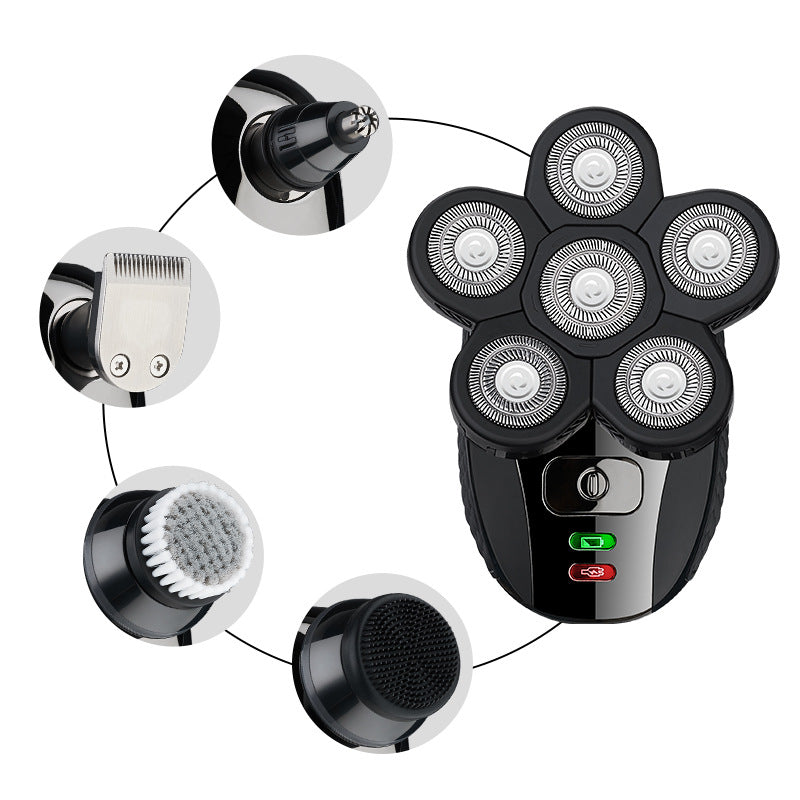 Afeitadora eléctrica recargable para hombre, cortadora de barba y cortapelos