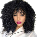 Fabricantes de pelucas europeas y americanas, pelucas africanas de cabello corto y rizado para mujeres, flequillos pequeños y esponjosos, pelucas de cabello largo y rizado, pelucas.
