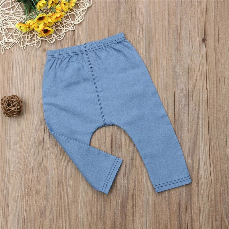 Pantalones de bebé de moda Pantalones de mezclilla para bebé niño niña