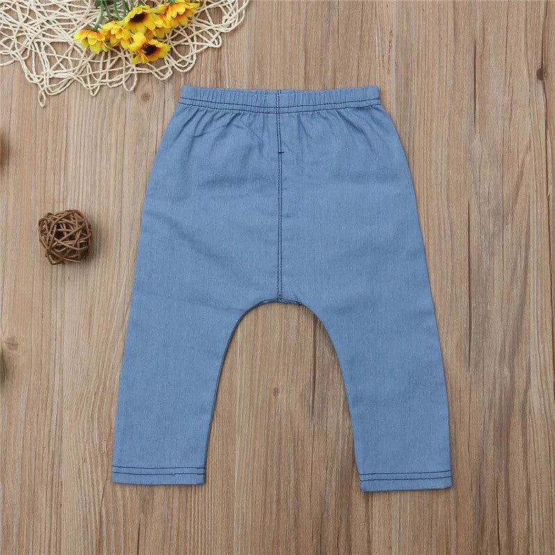 Pantalones de bebé de moda Pantalones de mezclilla para bebé niño niña
