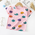 Camiseta de manga corta para niños de algodón Camisa de media manga para bebé