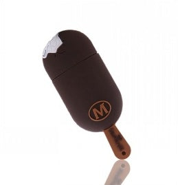 Memoria USB de PVC con forma de chocolate, diseño de pareja de palomas de chocolate