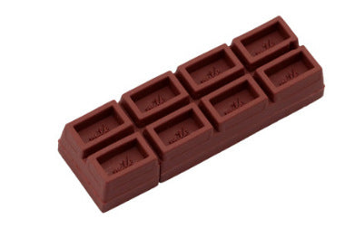 Memoria USB de PVC con forma de chocolate, diseño de pareja de palomas de chocolate