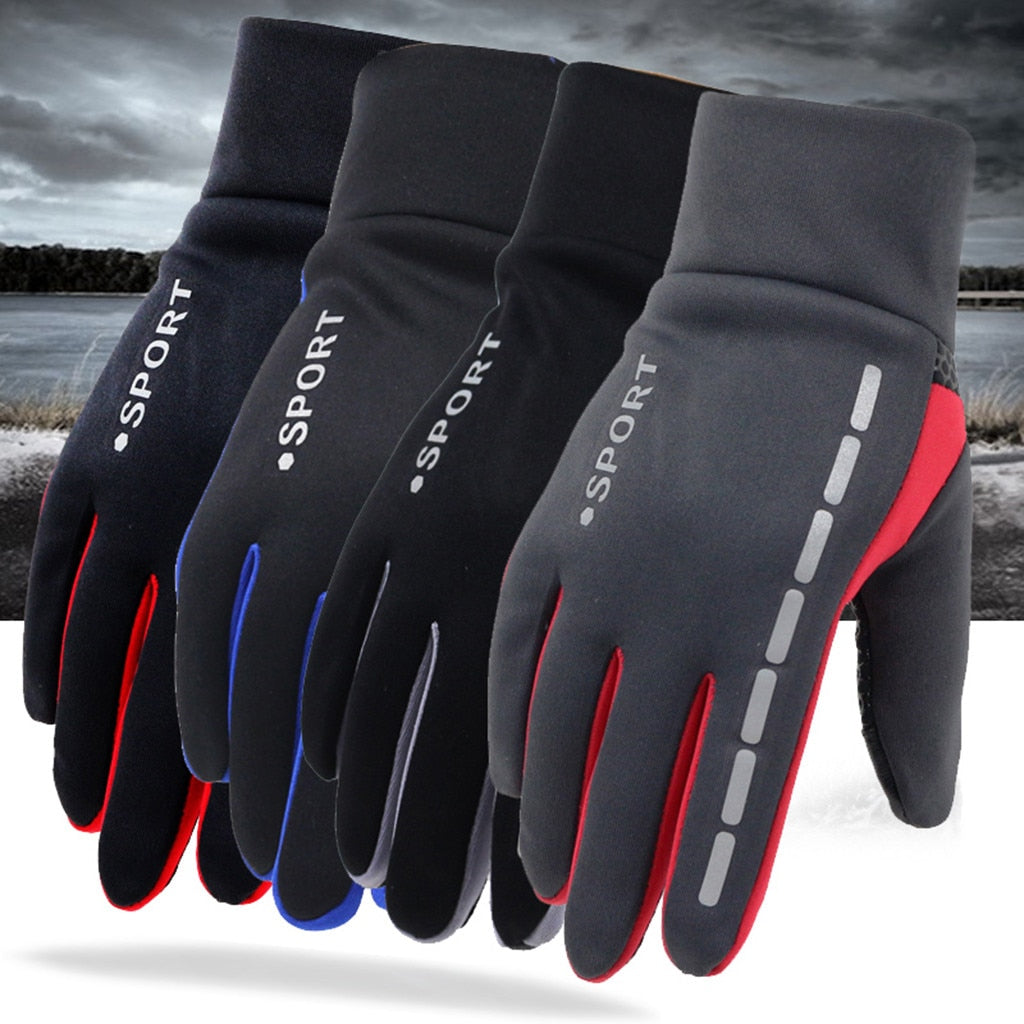 Guantes de ciclismo para otoño e invierno para hombre, ideales para deportes al aire libre, fitness y conducción.