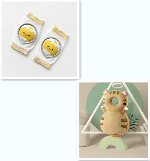 Rodilleras para bebé, accesorios de dibujos animados, coderas para muñecas, juego de aprendizaje para bebés