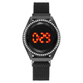 Fashion Diamond-Studded Led Electronic Ladies Watch Ladies Watch Lazy Magnet Magnet