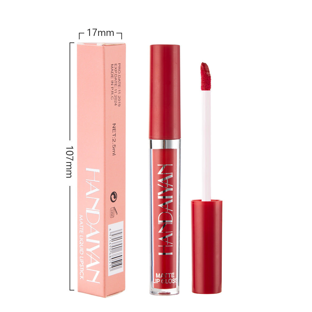 Brillo labial mate antiadherente, lápiz labial líquido mate que no se decolora