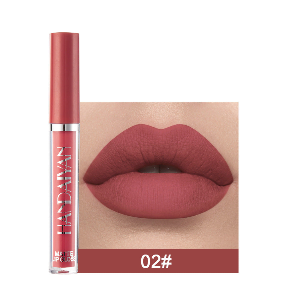 Brillo labial mate antiadherente, lápiz labial líquido mate que no se decolora