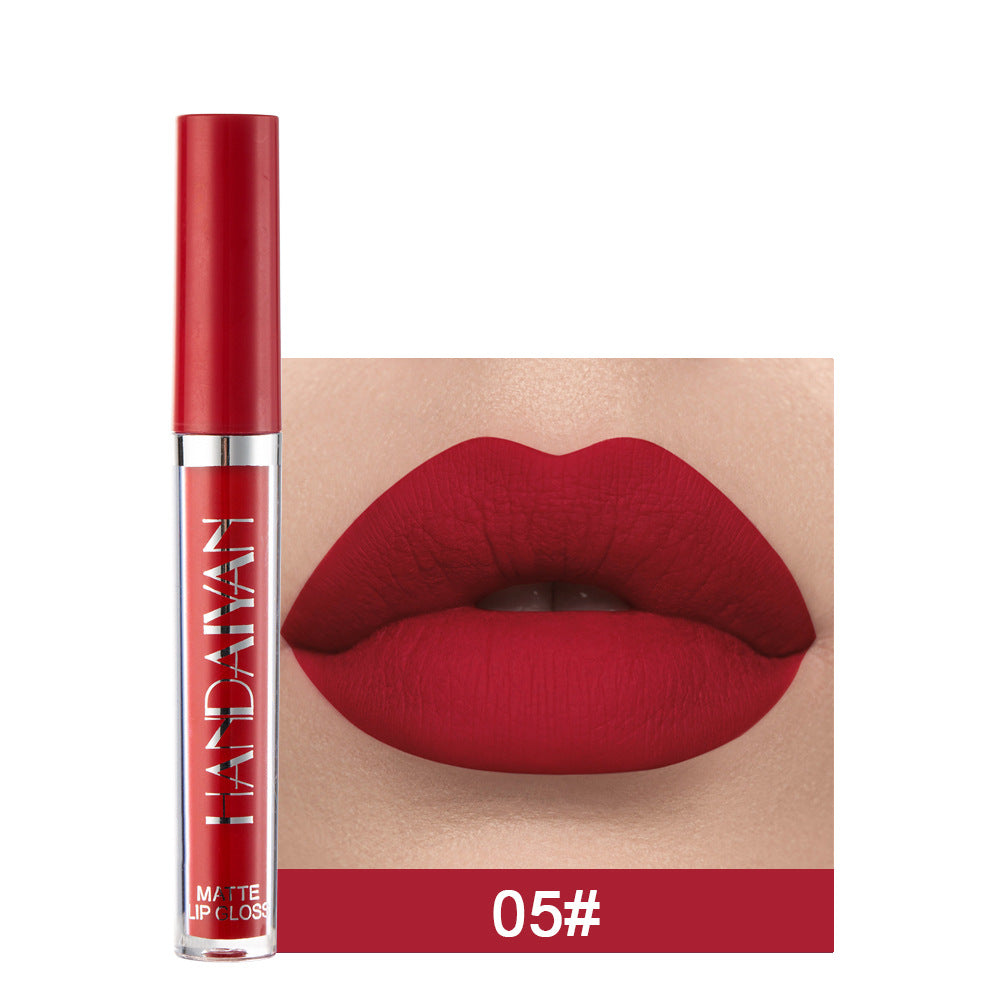 Brillo labial mate antiadherente, lápiz labial líquido mate que no se decolora