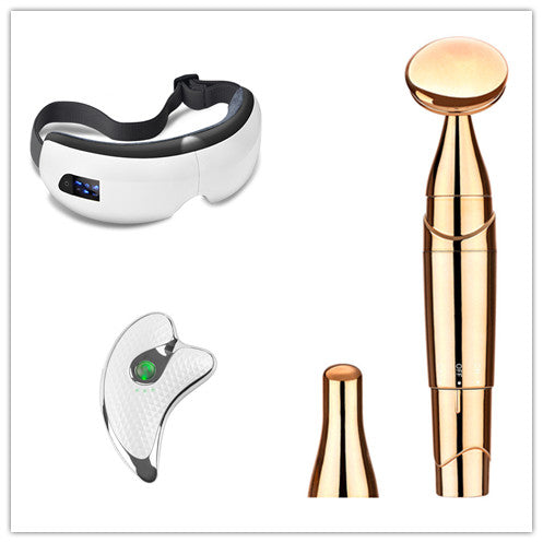 Masajeador de ojos con música Bluetooth, compresa caliente a presión de aire, ojeras, cuidado de los ojos