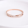 Pulsera de diamantes con palabra romana de estilo moderno para mujer
