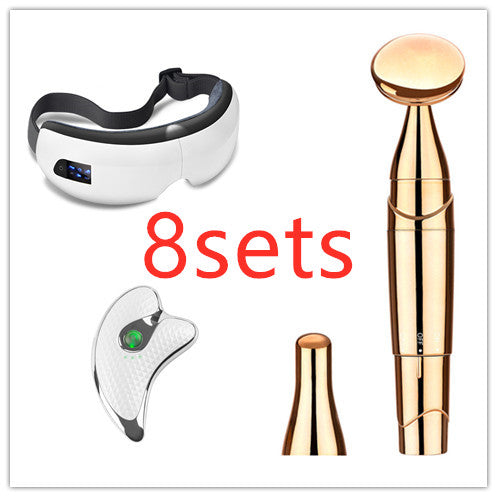 Masajeador de ojos con música Bluetooth, compresa caliente a presión de aire, ojeras, cuidado de los ojos