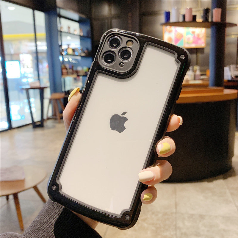 Simple Style Jelly Border Tpu Acrylic Protective Cover