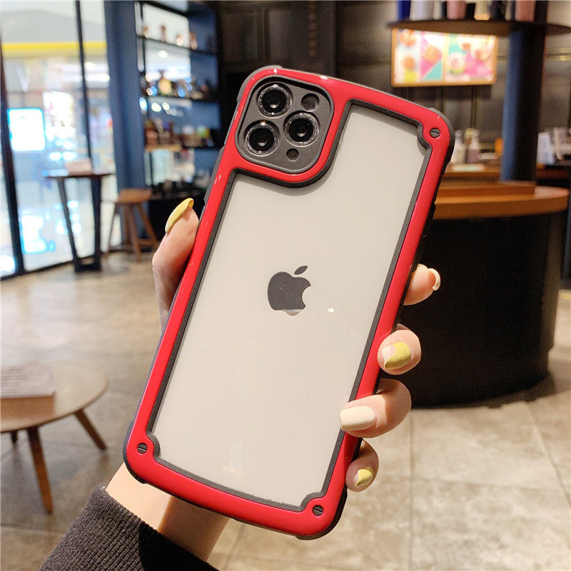 Simple Style Jelly Border Tpu Acrylic Protective Cover