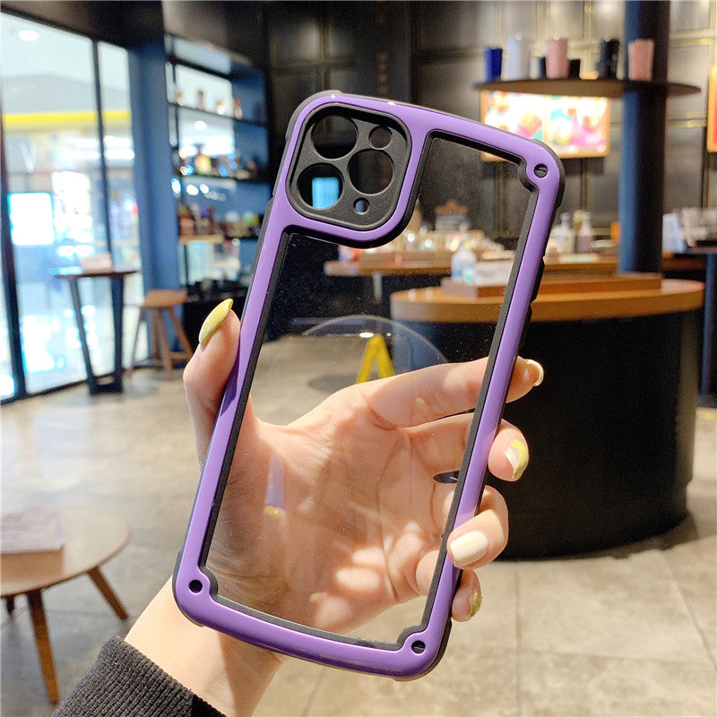 Simple Style Jelly Border Tpu Acrylic Protective Cover
