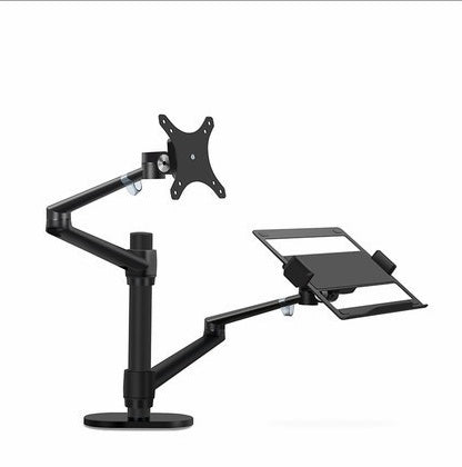 Soporte ergonómico multifunción de aluminio para ordenador portátil, monitor, escritorio, movimiento completo, con barra de columna.