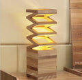 Lámpara de mesa creativa de madera maciza