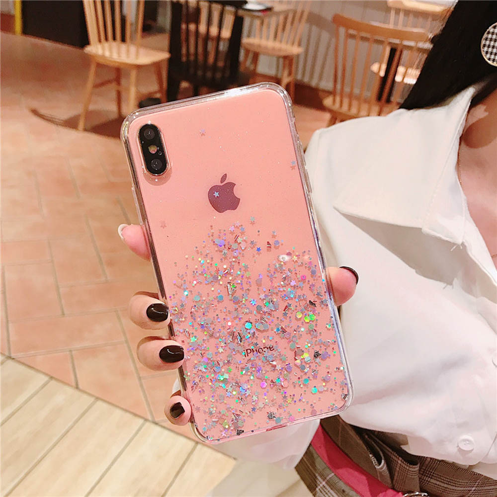 Funda para teléfono con purpurina epoxi