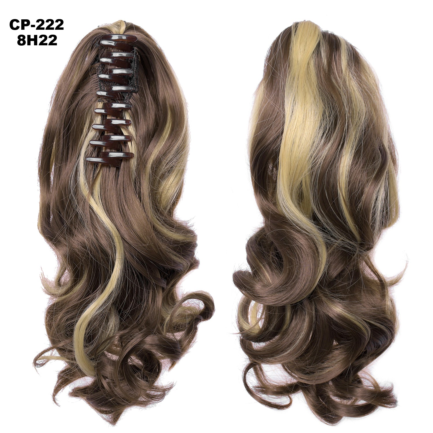 Cola de caballo ondulada larga, envuelta alrededor de la cola de caballo, con clip, tocado, postizo gris, extensiones naturales