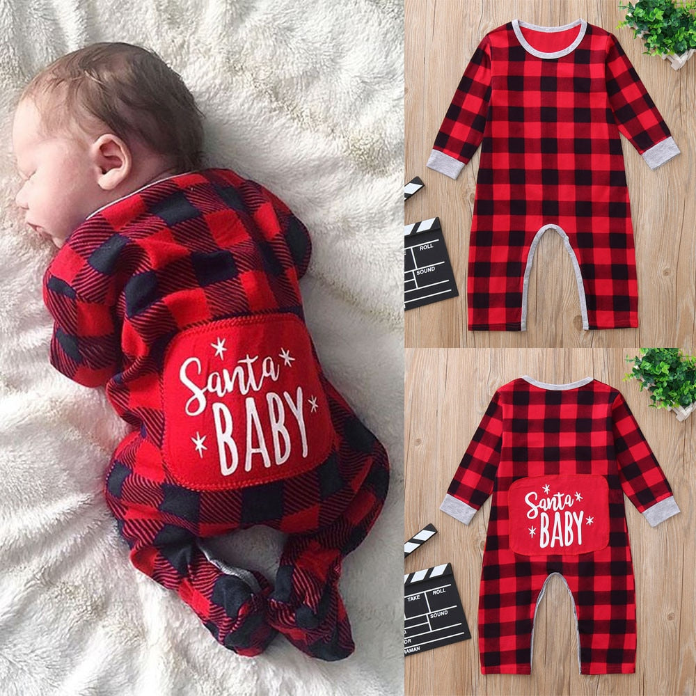 Mono con letras a cuadros para bebés, niños y niñas, ropa de invierno para bebés