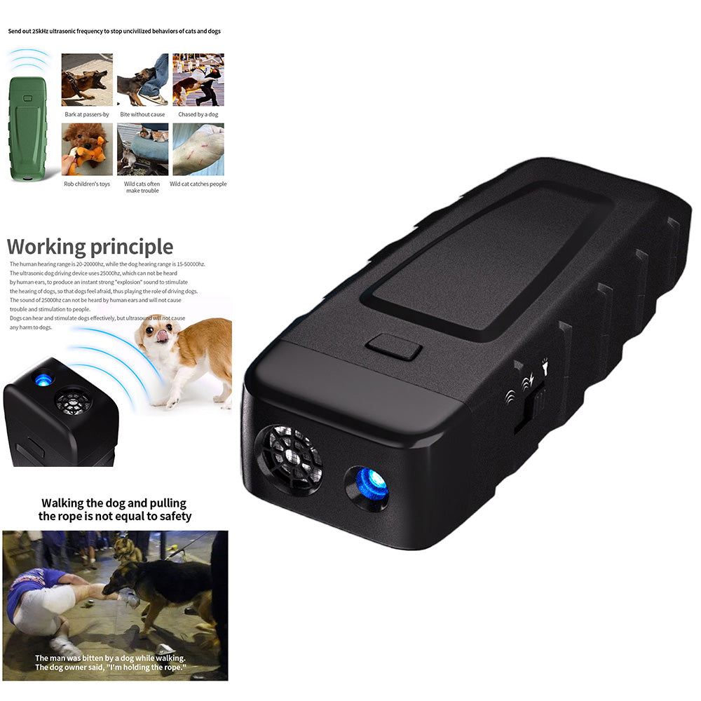 Dispositivo ultrasónico para el control de ladridos de perros, dispositivo antiladridos portátil, productos para mascotas.